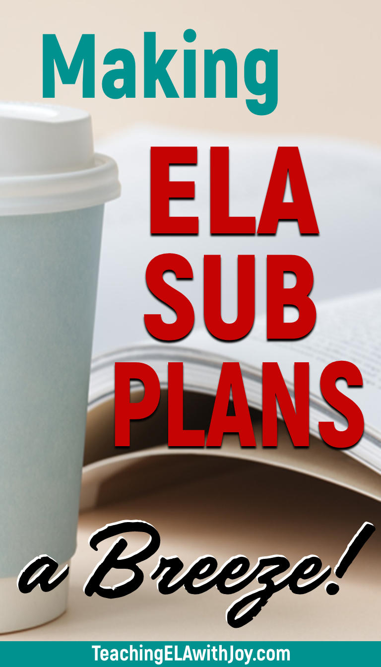 My Best Substitute Plans Teaching Ela With Joy Sexton - 