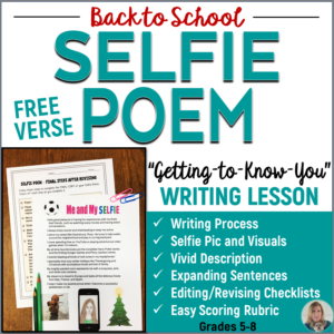 Students love writing Selfie Poems, and this Back to School writing lesson is perfect for your first week of school!