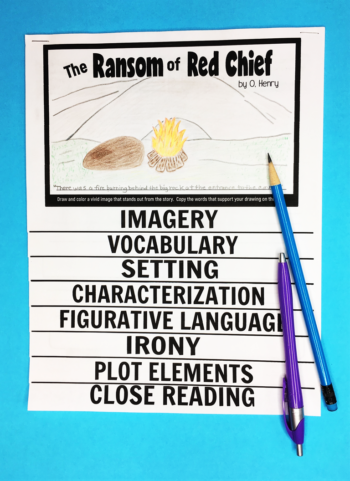Here's a flip book students will enjoy for the short story "The Ransom of Red Chief." Students use text evidence to analyze plot, setting, figurative language and more! #shortstories #middleschoolela #ohenry