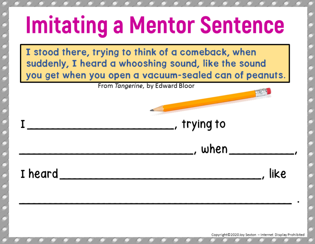 Using Mentor Sentences To Improve Student Writing Teaching ELA With Joy