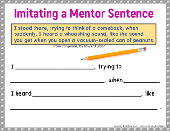 Use mentor sentences to improve student writing! Read about how to find and teach with mentor sentences in your ela classroom. TeachingELAwithJoy.com #mentorsentences #elalessons #writingmiddleschool #middleschoolela