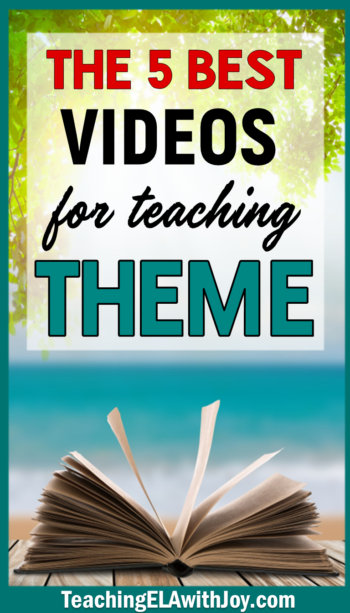 These best 5 videos for teaching theme will be great additions to your ELA lesson plans for middle school or high school. Theme is a literary element students need practice with, so click to view these helpful visual aids for learning. #teachingtheme #middleschoolela #secondaryela #elalessonvideos